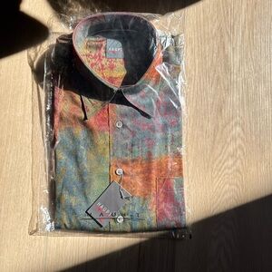 NEW Multicolor Haupt Men's Long Sleeve Button Down - Men Large 41/42